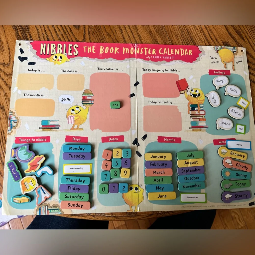Usborne Nibbles Monster magnetic calendar